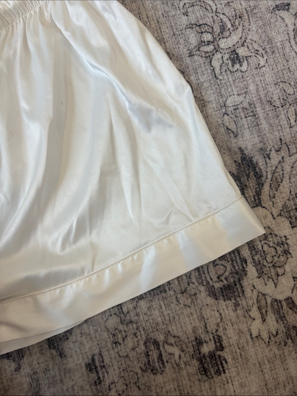 BRIDE Satin Pajama Set with Feather Cuffs - White only worn for a few hour - Picture 4 of 7